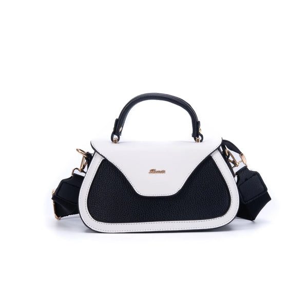 Bolso Sienna Shero's  bolsos y carteras a la moda eco sostenibles  Crema-Negro