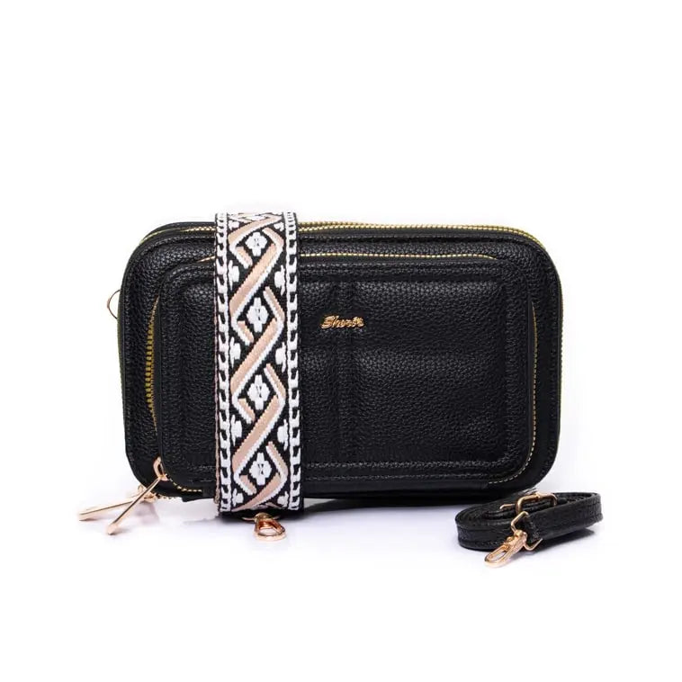 Porta celular Dualé Shero's  bolsos y carteras a la moda eco sostenibles  portacelular-duale-negro